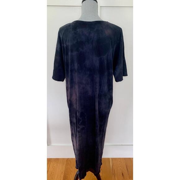Raquel Allegra Maxi Dress in Black Size 2 Tie-Dye A-Line Boho Classic V-Neck - Picture 3 of 4